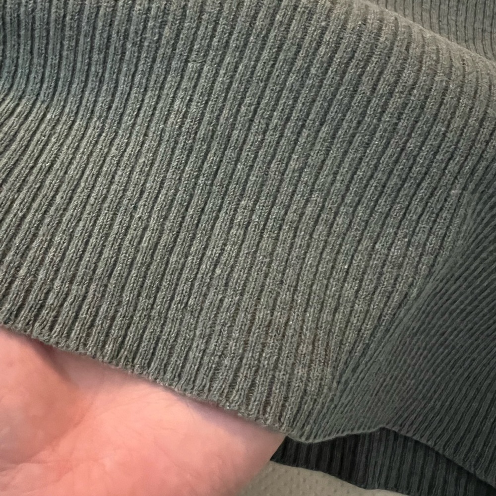 Green Ribbed T-Shirt - Picture 2 of 5